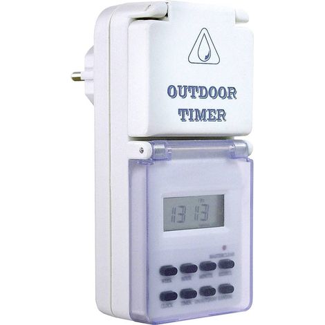 AS Schwabe 24033 Timer a spina analogico digitale Settimanale 3500 W IP44