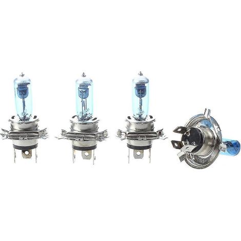 phares halogènes H4 pour voiture, lumière blanche, 100 W, 12 V (1/5)