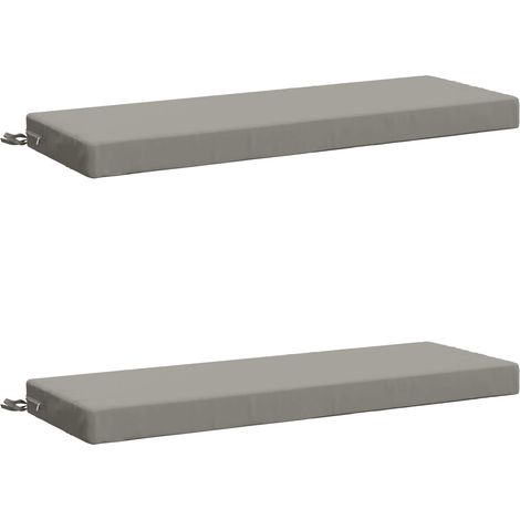 Coussins de banc 2 pièces SOEST 2 pc 100 % polyester Gris vidaXL