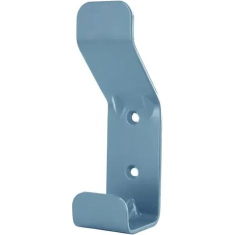 Gancho para abrigos, 1 cabeza, 1 gancho de acero azul báltico, anchura 40 x altura 140 x profundidad 50 mm