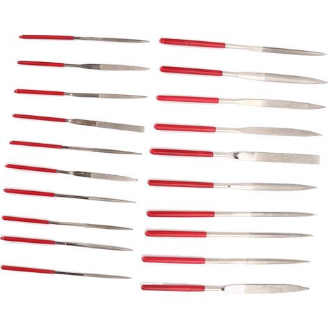 Ensemble de 20 limes à aiguilles métalliques pour bijoux, polissage, sculpture sur bois et outils d'atelier (1/5)
