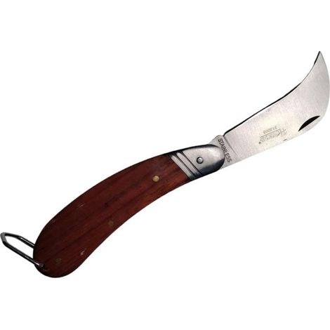 Coltello Per Giardinaggio E Funghi 70 mm In Acciaio Con Manico Pieghevole