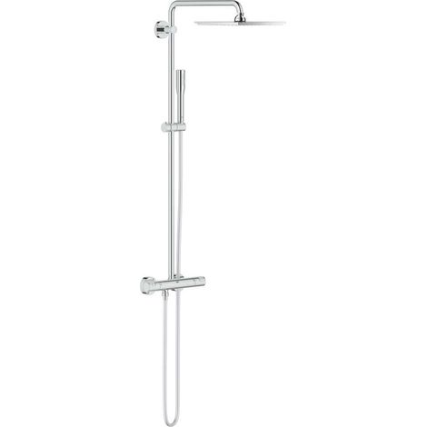 Colonne de douche thermostatique 230 mm – Bras orientable 180° – Jet Rain – GROHE DreamSpray – 26365000