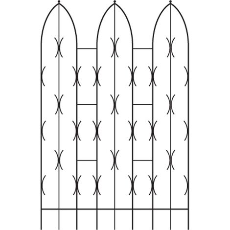 Double Gothic Screen Bare Metal/Ready to Rust - Steel - L2 x W58 x H180 cm