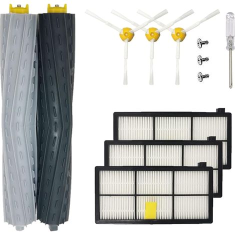FOREHILL Kit de 13 pices de rechange srie 800 900 compatible avec iRobot Roomba 980 960 896 895 886 880 871 866 865 860 850 805 800 Series Brosse latrale en caoutchouc (1/5)
