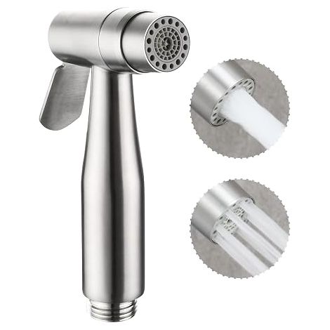 Pulvérisateur portatif de bidet de pulvérisateur d'acier inoxydable de haute qualité - tête de jet de bidet seulement pour la toilette, accessoires de nettoyage de toilette d'eau (1/5)