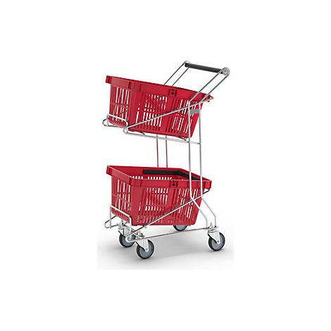 Carrito de supermercado  para cestos  L x A x H 560 x 260/415 x