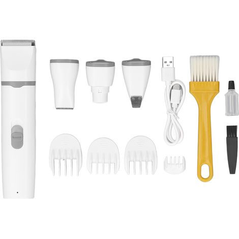 Tondeuse électrique pour animaux de compagnie, tondeuse multifonctionnelle à faible bruit, Kit de toilettage Rechargeable pour ongles, yeux, oreilles, visage, hanche (1/5)