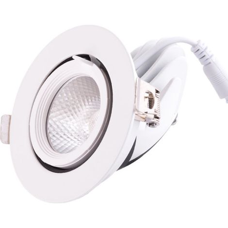 Faretto LED da incasso 9W 900Lm 4000ºK Circolare orientabile 40.000H [HO-COB-C-OR-9W-W] (1/5)
