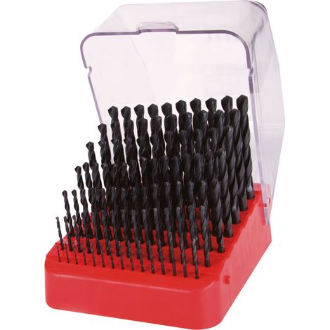 RUKO Juego de brocas helicoidales DIN 338 Tipo N, HSS-R en soporte de banco - 91 piezas - 205223
