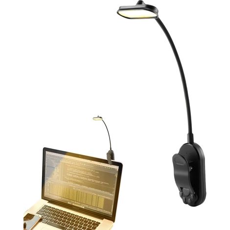 Lampe de lecture pour lire au lit - flexible avec Clip, 3 modes (1/5)