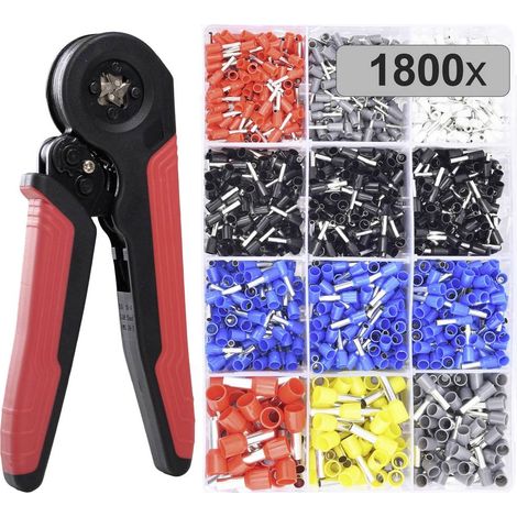 TRU COMPONENTS TC-12888628 Assortimento Capicorda 0.5 mm², 0.75 mm², 1 mm², 1.5 mm², 2.5 mm², 4 mm², 6 mm², 10 mm² Parz