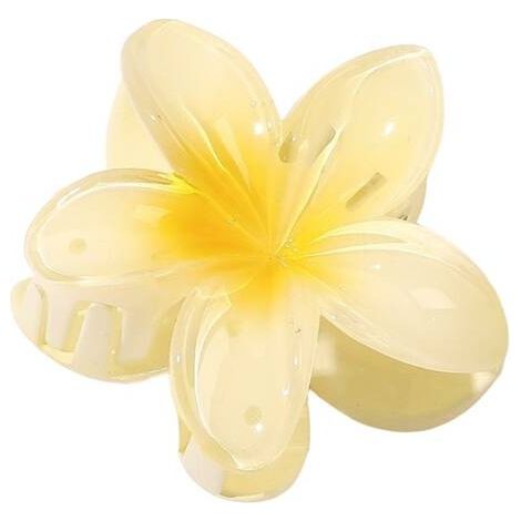 Pinza para el cabello XL con forma de flor degradada amarilla, 7,5 x 8 cm, SP269ZO (1/5)