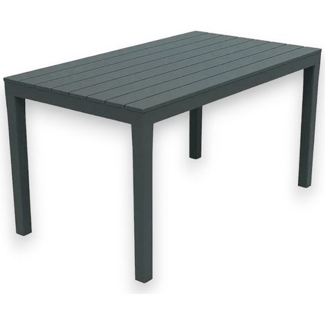Tavolo componibile rettangolare interno ed esterno 138x80xH72 cm - Nero (1/4)