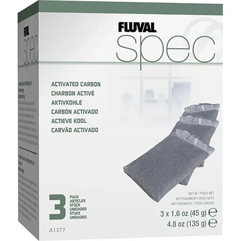 Cartucce filtro carbone Fluval spec 3 pezzi filtrazione chimica (1/2)