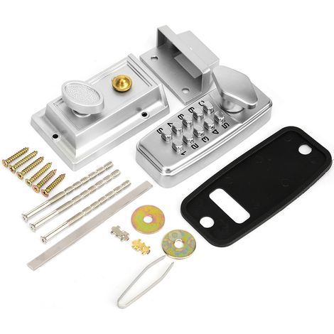Serrure à code mécanique, loquet sans clé 2 à 4 chiffres, MiNi, double clavier, serrure de porte à pêne dormant pour armoire (1/5)