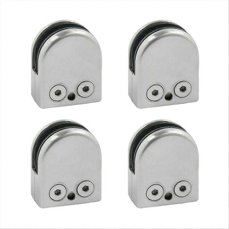 Lot de 4 supports de fixation ronds pour étagères en verre, bois ou acrylique de 10 à 12 mm, avec vis réglables (1/5)