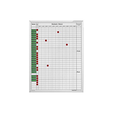 Planificador de asistencias y ausencias  A x H 450 x 600 mm 