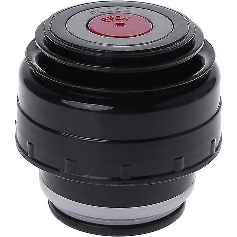 Bouchon pour bouteille isotherme de 5,2 à 7,5 cm, facile à utiliser et à nettoyer, pour mug universel portable. 5,2 cm - noir et rouge. (1/5)