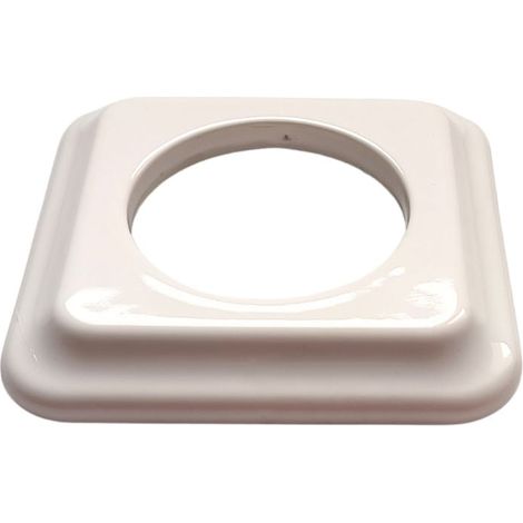 Marco Simple Cuadrado de Empotrar en Porcelana Blanca – Para 1 Mecanismo