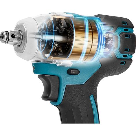 Avvitatore a impulsi, in acciaio legato ad alta resistenza, 10,5 x 7,5 x 3 pollici, compatibile con sistemi a batteria da 18 V, coppia massima di 220 ft-lbs, 3 impostazioni di velocità regolabili. (1/5)