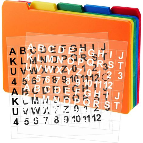 1 Set de Fiches kit de rail auto-adhésives en Chiffres-Autocollants Alphabet, la classification de fichiers, coloré Fiches Intercalaires avec Onglets, Bureau d'Affaires et de fournitures Scolaires (1/4)