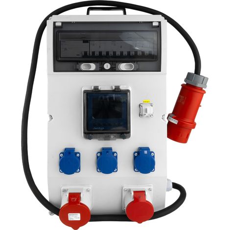 Tableau électrique de chantier eXT 32 A, 16 A, disjoncteur de surintensité, 3 x 230 V, boîtier Erbetka IP44, Doktorvolt DV-6047-D (1/5)