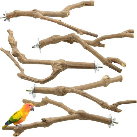 5 x Natural Perches for Birds, Wooden Toys, Feet Perches, Swings, Ladders (1/5)