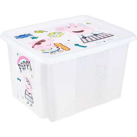Curver Caja de almacenamiento Peppa Pig transparente 30L (1/5)
