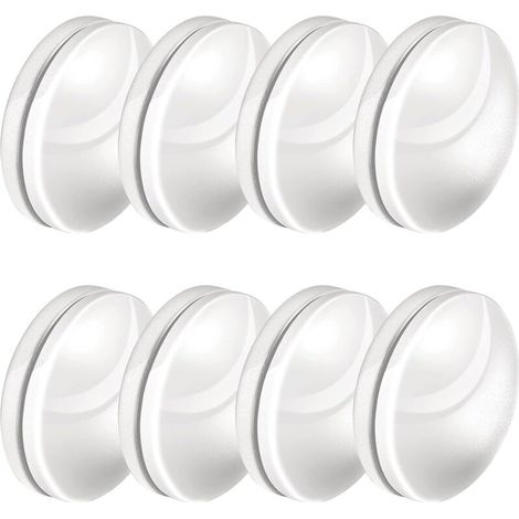 (Weiß, 8er-Pack) Magnetische Duschvorhangquasten, nahtlose Magnete mit einer dicken Kunststoffbeschichtung für optimale Windbeständigkeit. Geeignet für Vorhänge und Tischdecken.