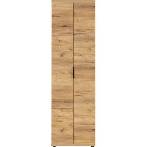 Armoire penderie aspect chêne 2 portes TIMO