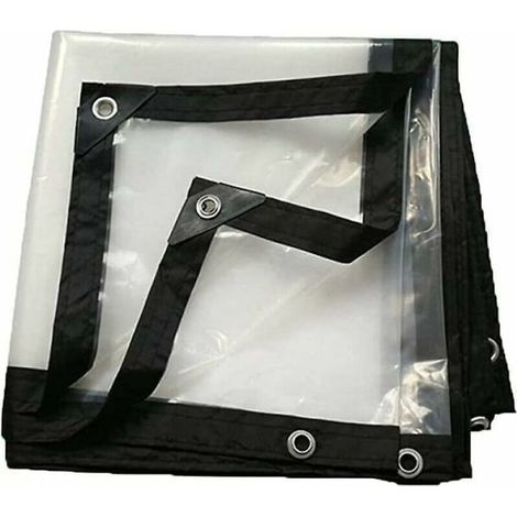 HONORNIC - Bâche transparente 2x2 mètres, bâche extra résistante, bâche transparente pour serres (1/4)