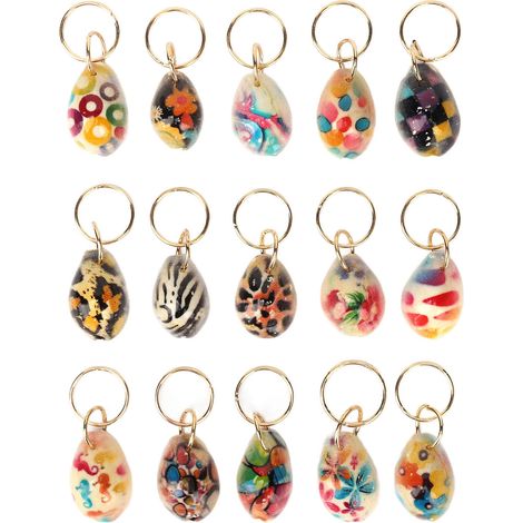 15 pièces clips à dreadlocks pendentifs coquillages exquis pour tresses décorations cheveux DIY (1/5)