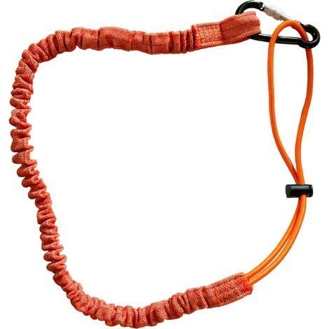 Longe porte-outils longue et extensible, protection antichute, fermeture à vis, double clip de verrouillage (1/5)