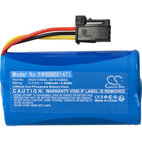 vhbw 1x batteria sostituisce Audi 4M0 907 486, 4K0915989A, 9A7915989A per trasmettitore di chiamate d'emergenza (1500mAh, 3,2V, LiFePO4) (1/4)
