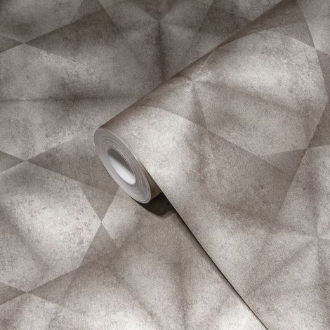 papier peint effet 3D argent et gris - Livingwalls (1/5)