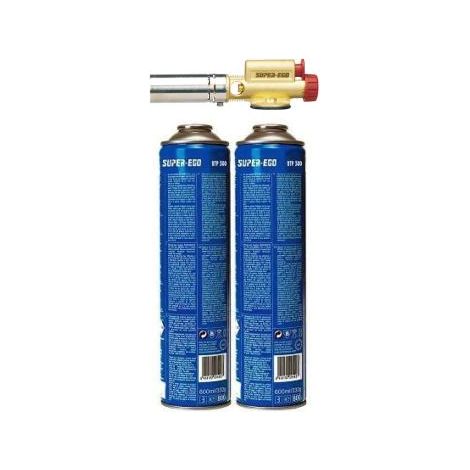 Chalumeau Easyfire Piezo Allumage Piezo, Filetage Eu 7/16, 2 Réservoirs - Super Ego (1/2)