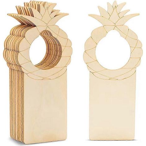 Set mit 20 Türgriffhalterungen aus rohem Holz zum Bemalen, für kreative Hobbys, Inneneinrichtung (Zuhause, Büro, Geschäft). (1/5)
