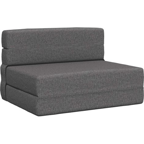 Foldable Sofa Bed Light Grey 70 x 72 x 60 cm Fabric vidaXL (1/5)