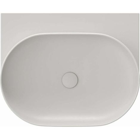 Ravak Yard - Lavabo 61x50 cm, sin rebosadero, sin orificio para grifería, Smoke Grey XJX0O060000 (1/5)