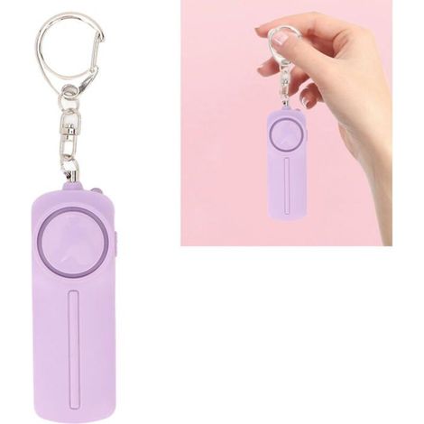 Alarme d'urgence Mini portecls de qualit militaire Alarme de scurit puissante 130 dB avec lampe de poche LED pour