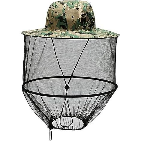Chapeau d'Apiculteur à Moustiquaire Anti-moustiques Avec Voile - Protection pour Jardinage en Extérieur, Jungle, Pêche - Pliable (1/4)