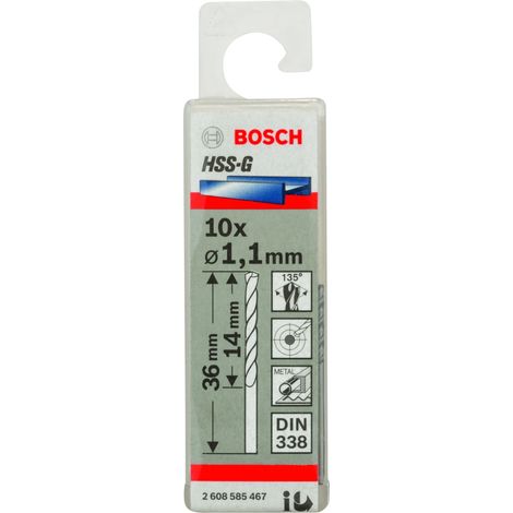 Broca para metal HSS-G DIN 338 (11 x 14 x 36 mm )  BOSCH 2608585467