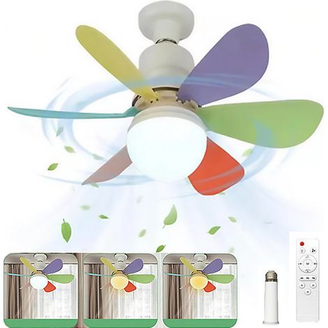 Ventilateur de plafond, 3 vitesses de ventilation, gradation continue, avec base et rallonge, 52 cm (1/5)