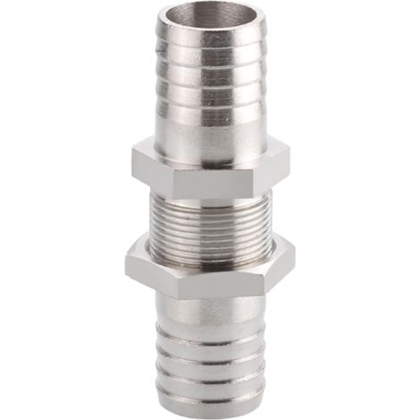 Raccord cannelé en laiton 1/2", filetage femelle, épisseur de métaux, barbillons, raccord tuyau, connecteur adaptateur pour air, eau, huile (épaisseur 8 mm) Pagode 16 Mm Argent (1/5)
