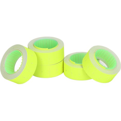 Étiquettes de prix pour pistolet à prix (3 tubes, 15 000 pièces, une rangée, 21 x 12 mm, jaune fluorescent) pour M5500 et MX5500 (1/5)