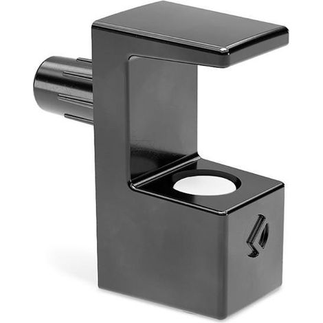 soporte estante con espiga para cristal. . para estantes de vidrio. diámetro 5mm. bloqueo y sujeción. grosor cristal 6 - acabado negro grosor cristal 8mm