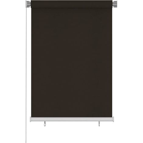 vidaXL Store roulant d'extérieur 105 (l) x 140 (H) cm marron HDPE (1/5)