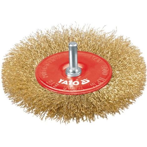 CEPILLO DE DISCO YATO DE 100 mm CON VÁSTAGO DE ALAMBRE DE LATÓN 4757