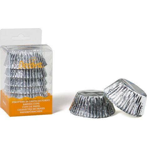 Moules à muffins argentés 50 x 32 mm, lot de 60.